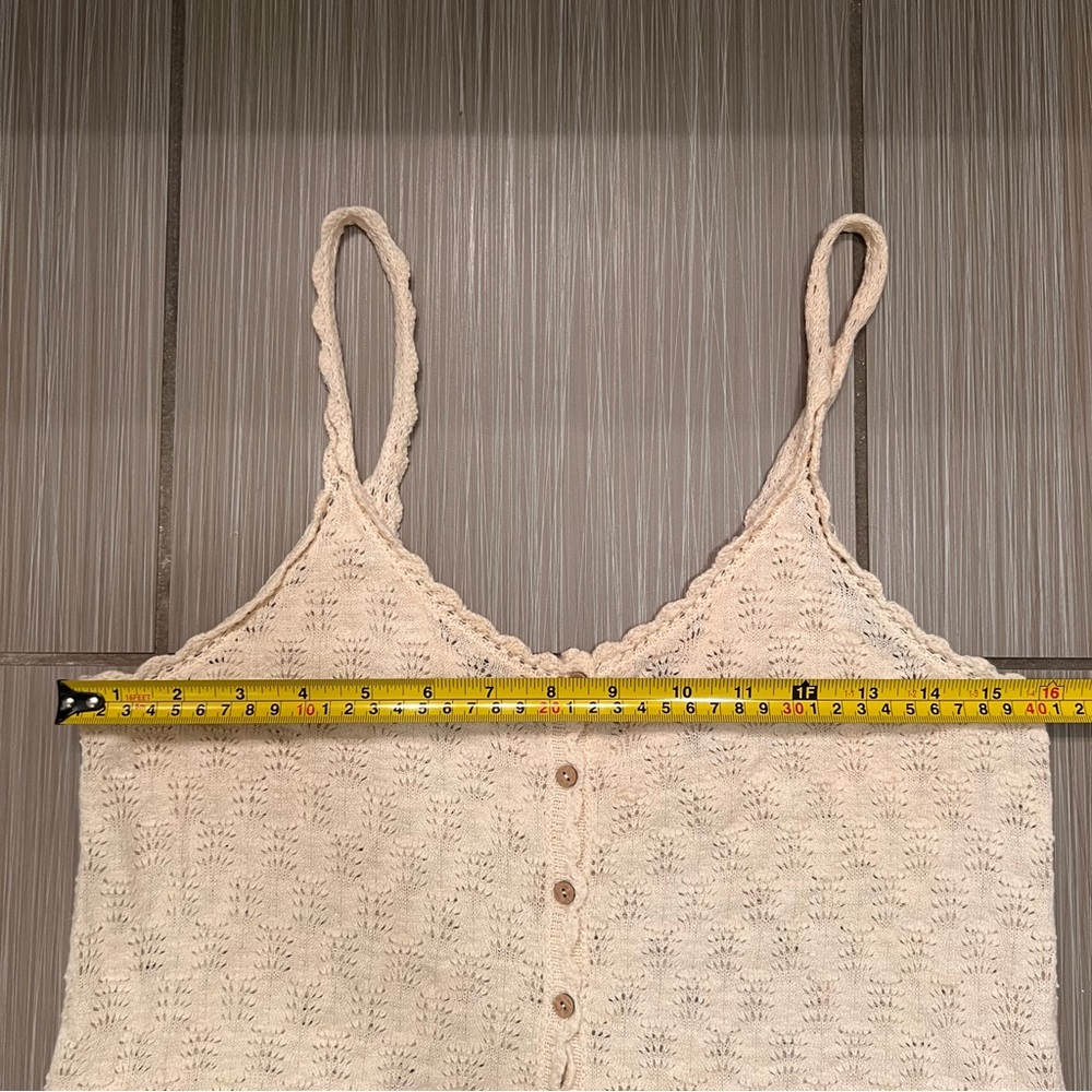 Free People Intimately cream off white sheer lightweight summer dress medium NWT - Picture 9 of 11